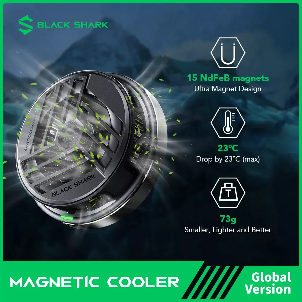 

NEW2023 Black Shark Magnetic Cooler for Gaming Phone for iPhone 12/iPhone 13/Black Shark 4/Rog/Xiaomi/Poco F3/Switch/Pad Fast Co