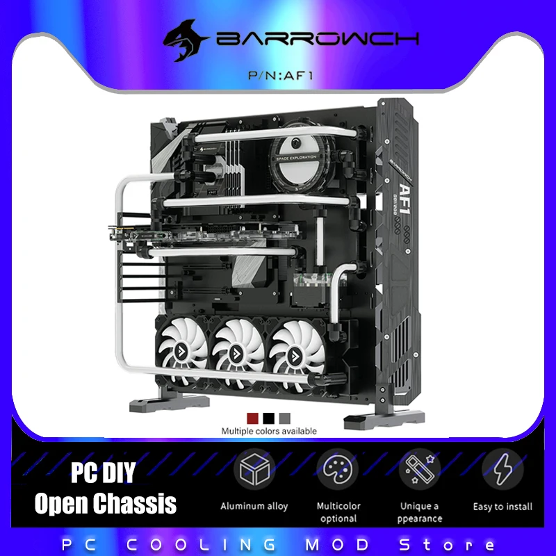 

Barrowch Aluminum Alloy Coputer Case For EATX/ATX/mATX/ITX Limited edition Multi-cold row Water Cooling PC DIY Open Chassis