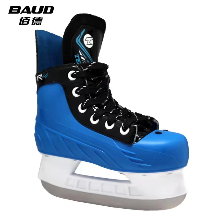 Original Blue Head Ice Hockey Skating Shoes Child Ice Skates Professional Ball Knife Real Ice skate shoes Patines