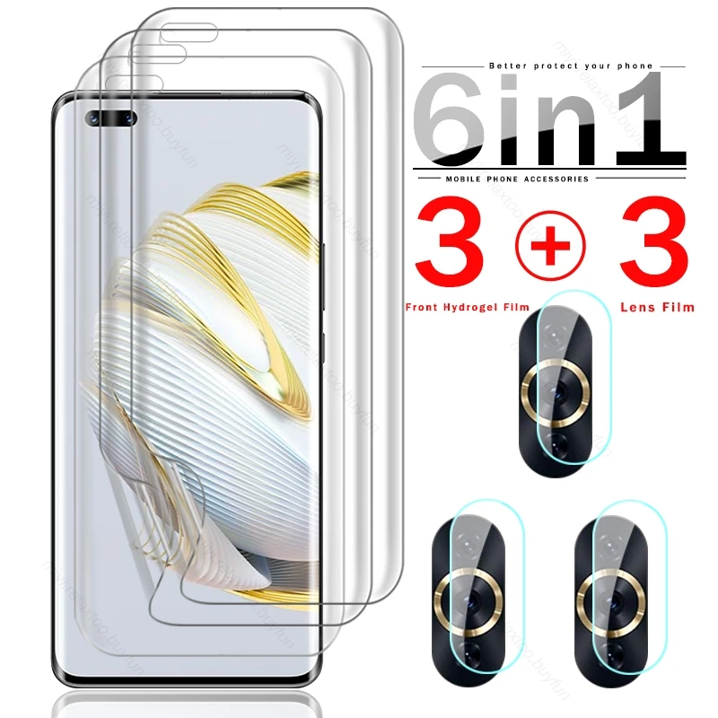 

Мягкая Гидрогелевая пленка 6 в 1 9999D для Huawei Nova 10 Pro, защита экрана, не стекло для Hauwei Huawey Nova10 Nova 10 Pro, стекло для камеры