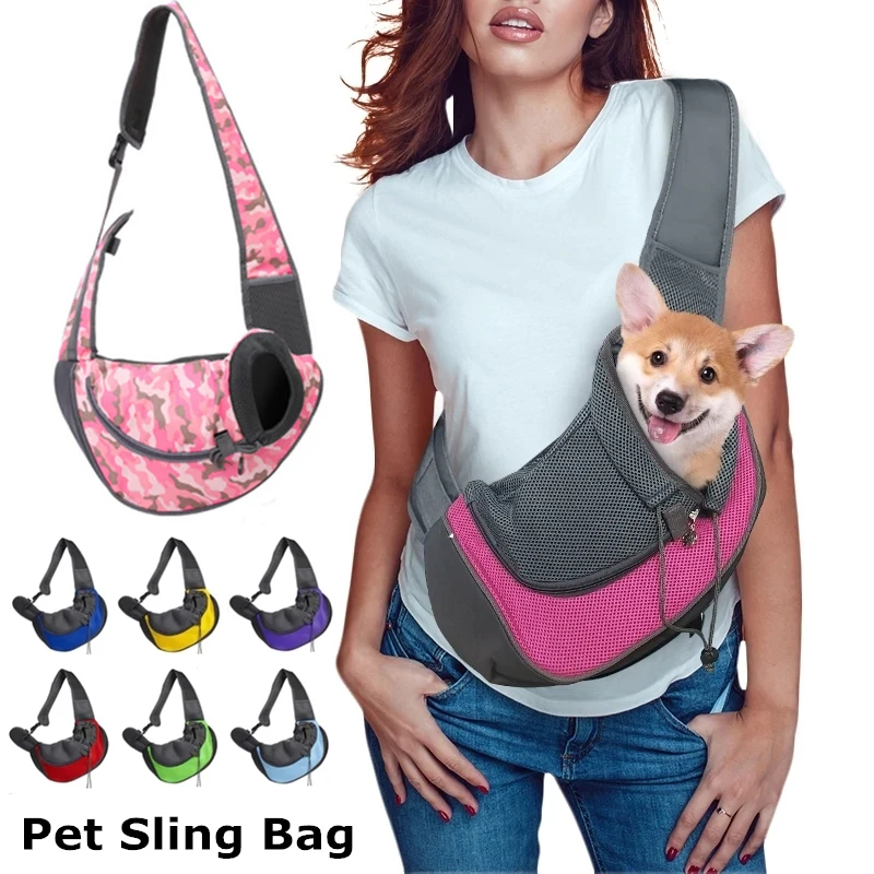 

2022 Pet Puppy Carrier S/L Outdoor Travel Dog Shoulder Bag Mesh Oxford Single Comfort Sling Handbag Tote Pouch