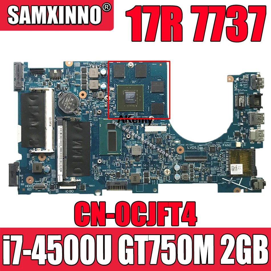 Отличная CN-0CJFT4 для For DELL Inspiron 17R 7737 материнская плата ноутбука с i7-4500u процессором