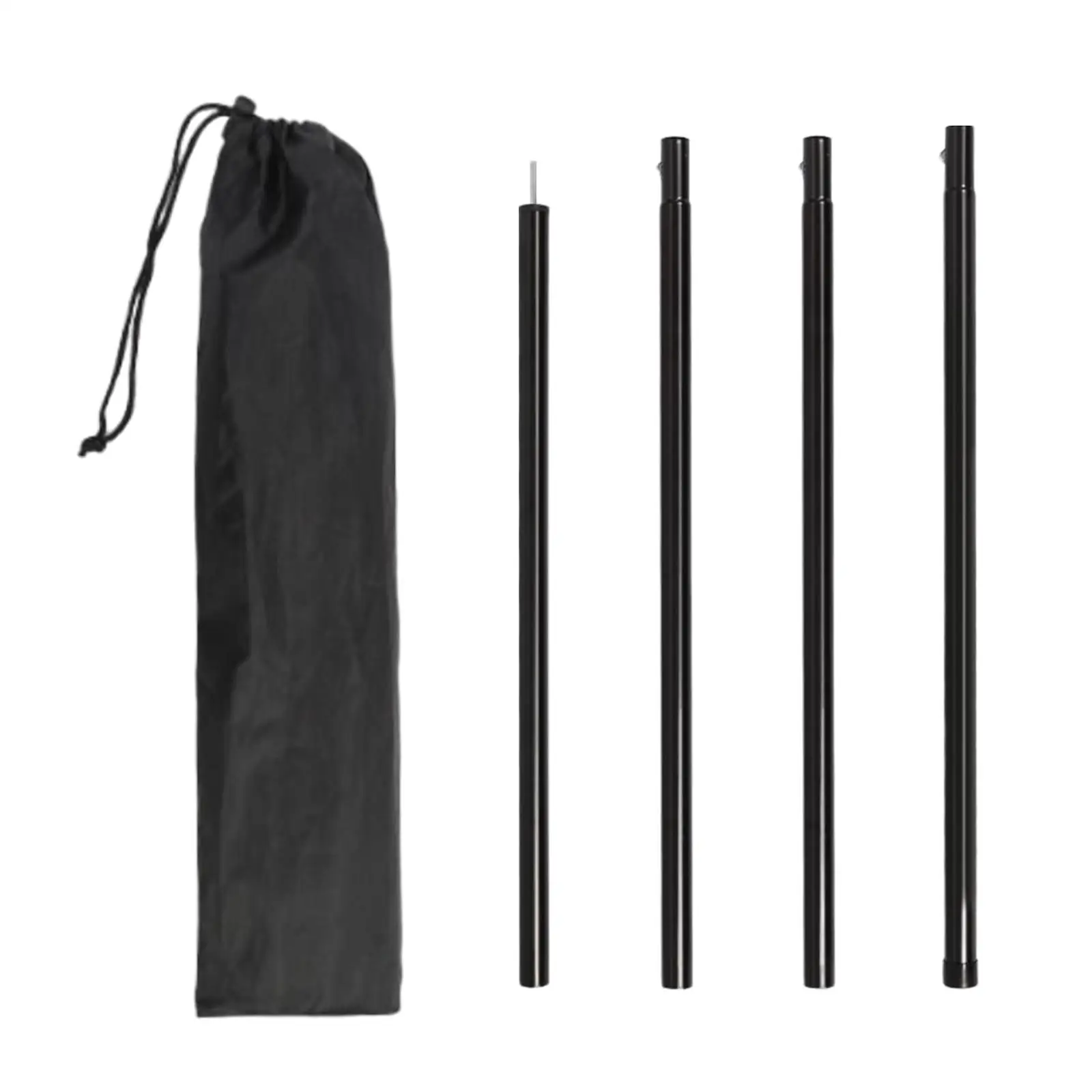 

4 Pieces Tarp Rods Tent Rods Beach Shelter Canopy Rods with Storage Bag for Camping Outdoor