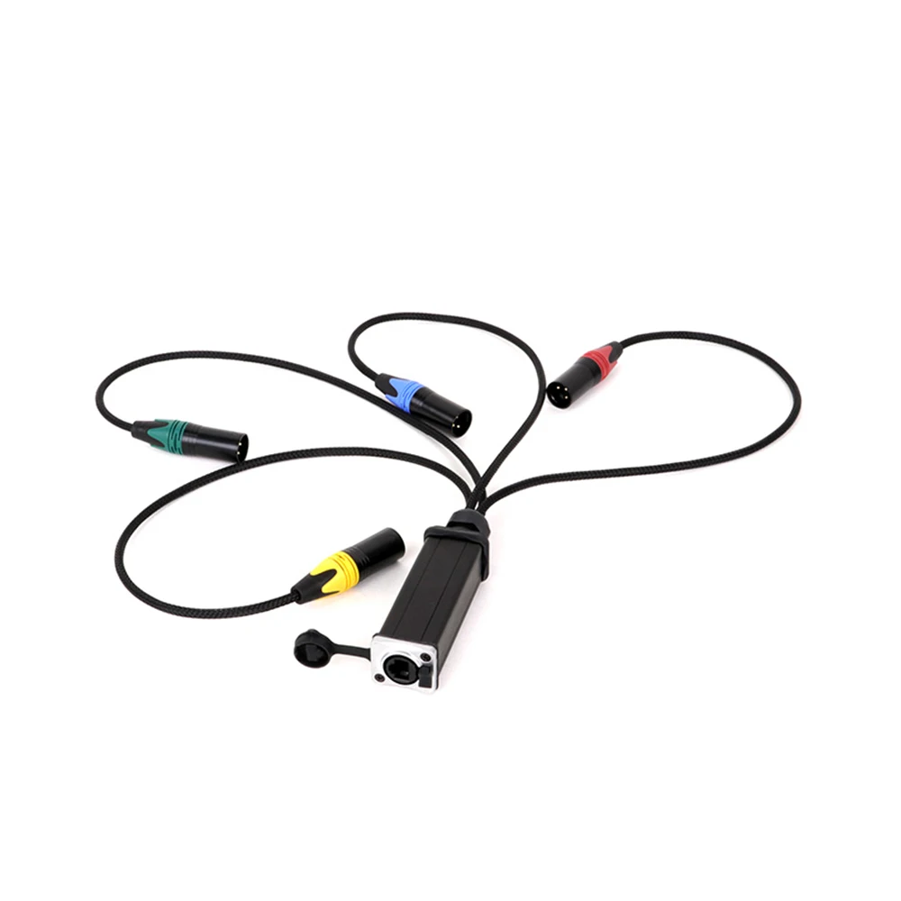 4-канальный 3-контактный соединительный кабель XLR для оплетки Ethercon с сетевым