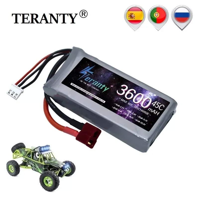 

NEW2023 7.4V 2700mah 3200mah 3450mah 3600mAh RC Car Lipo Battery For Wltoys 12428 12423 RC Car part 2s 7.4v Battery for feiyue 0