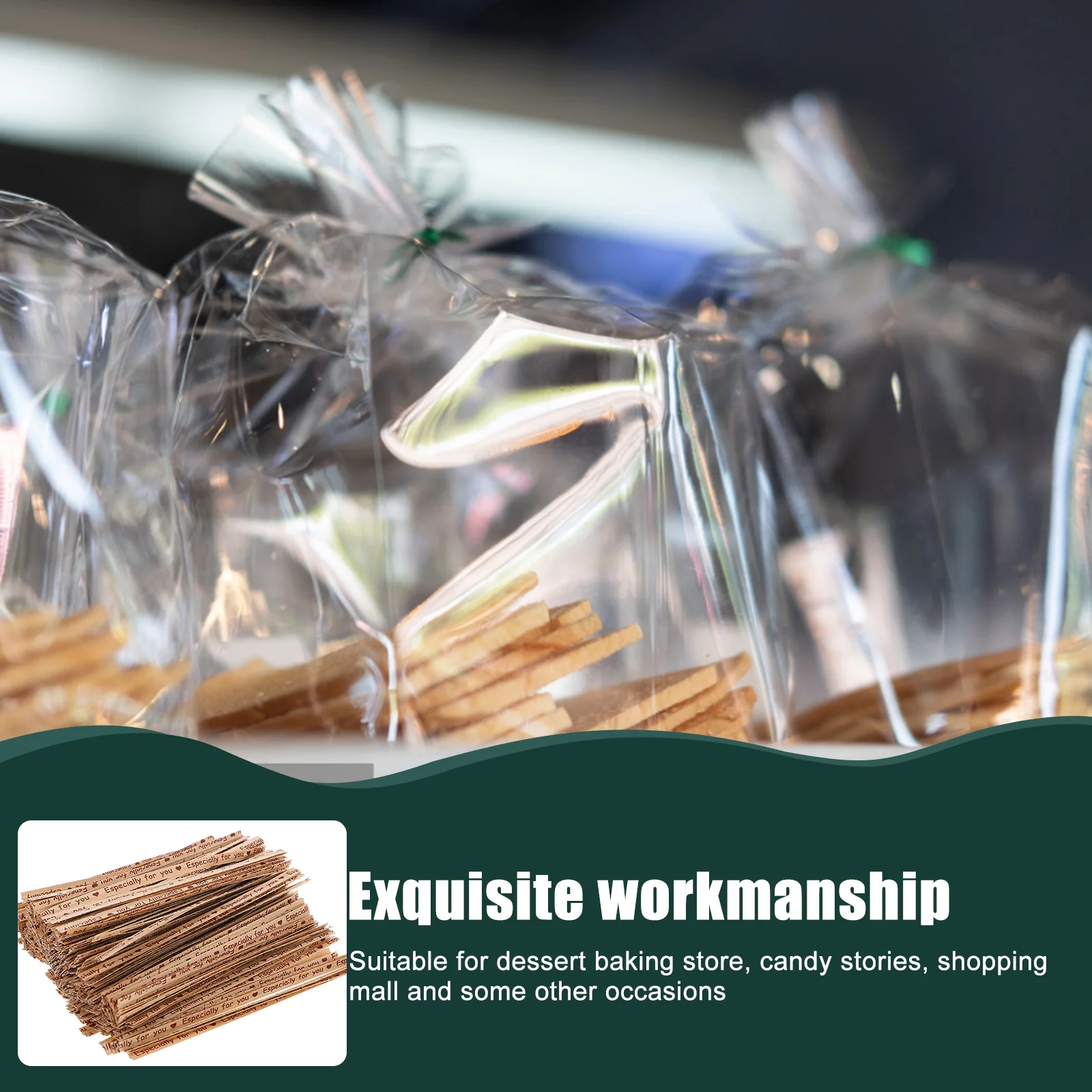 1000 шт. крафт-бумага измельченный хлеб конфеты сумка закрутки завязки