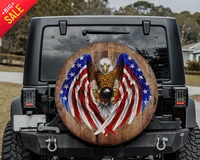 wood eagle eagle tire covers custom tire cover great gift gift for mom personalized gifts car accessories spare tire cover
