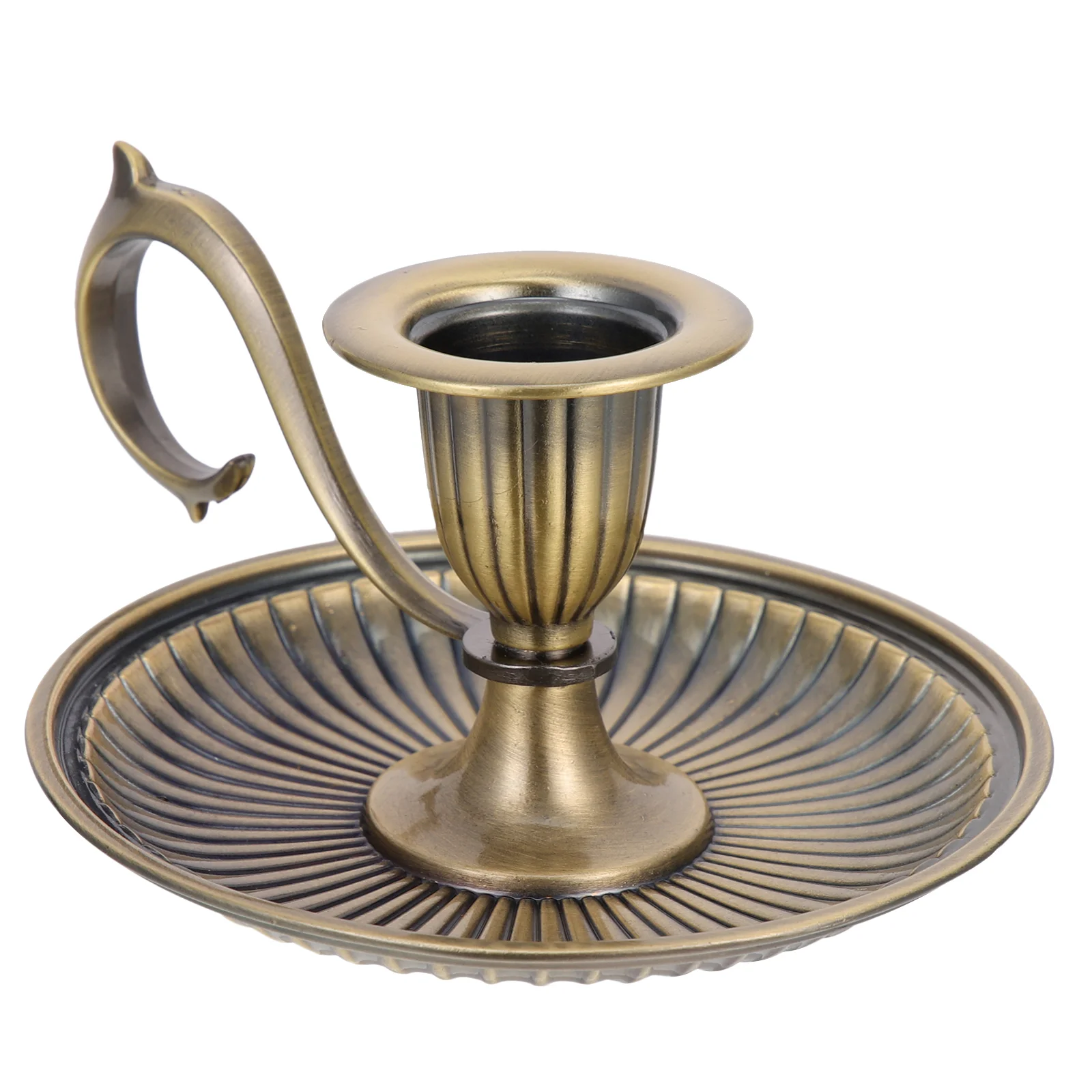 

Candlestick Hand Retro Decor Stand Home Household Holder Handheld Simple Black Taper