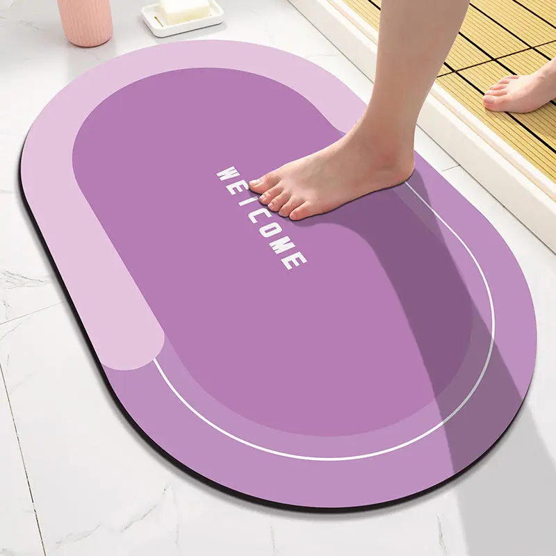 

Candy ColorDiatom Mud Floor Mats Bathroom Non-slip Mats Water-absorbing Quick-drying Home Mats Toilet Household Carpet Door Mats