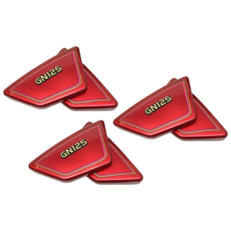 

6X Red Motorcycle Battery Side Cover Frame Side Covers Panels For Suzuki GN125 GN 125