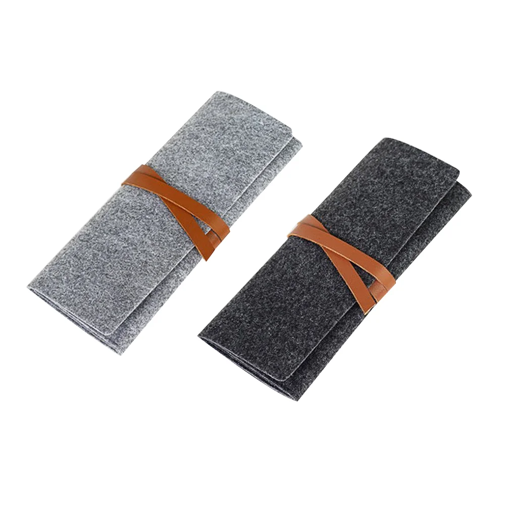 

2pcs Rollup Pen Case Useful Portable Roll Pen Roll Case Rollup for Students School