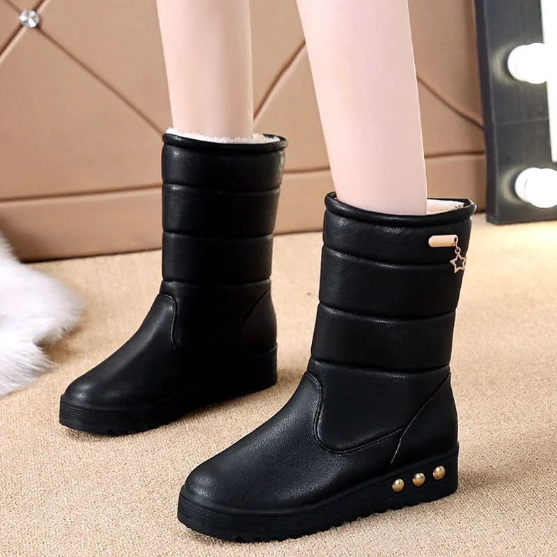 

Winter Women Snow Boots Waterproof Boots Women Slip On Women's Boots Platform Shoes Ladies Fashion Sexy Female Shoes Plus Size