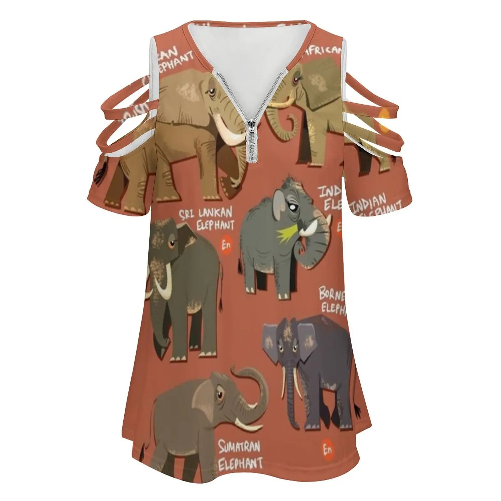 Женская футболка со слонами мира весенне-летние футболки с принтом разных стилей