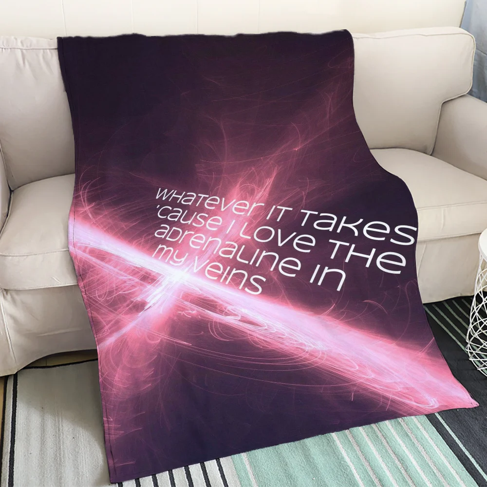 Флисовое одеяло Rock-ImagineS с надписью дракона для взрослых и детей жаккардовое