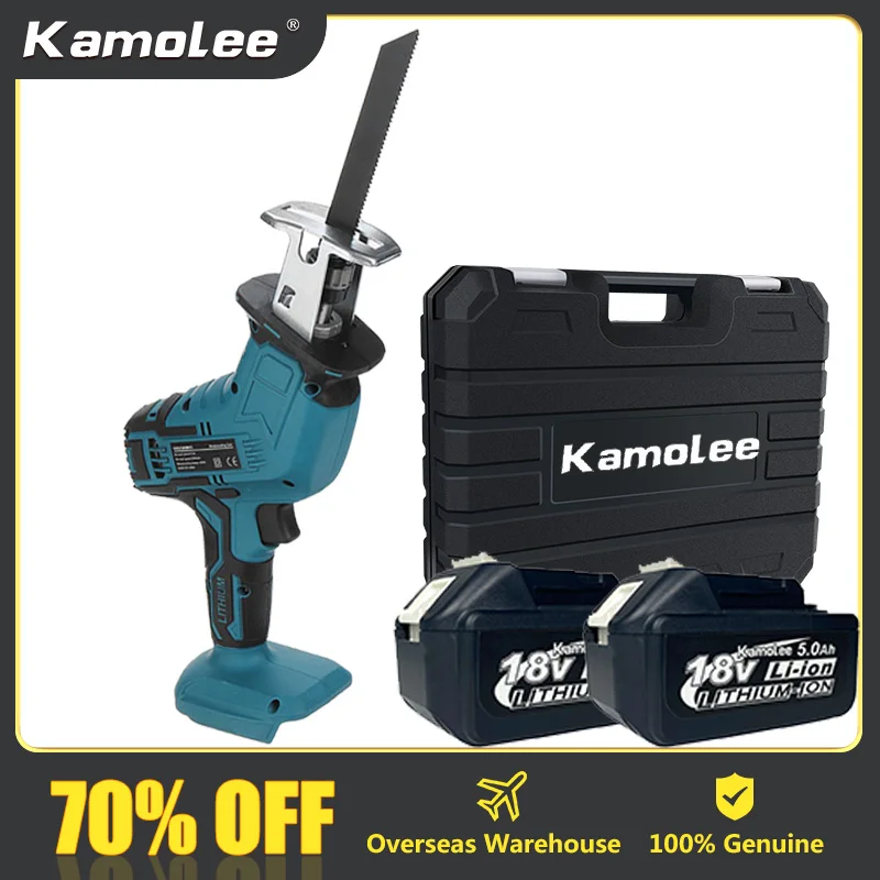 

Kamolee 3600W 12000SPM Brushless Cordless Electric Reciprocating Saw Variable Speed Metal Wood Cutter Tool For Makita 18V Batter