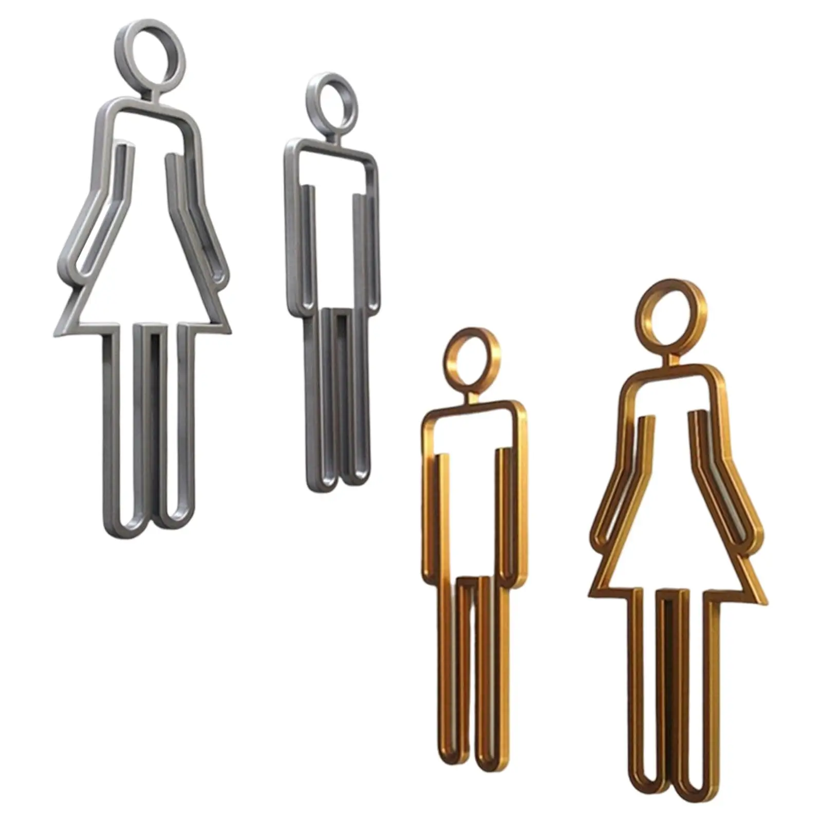 

Men Women Toilet Sign Adhesive Simple Toilet Door Sign for Parks