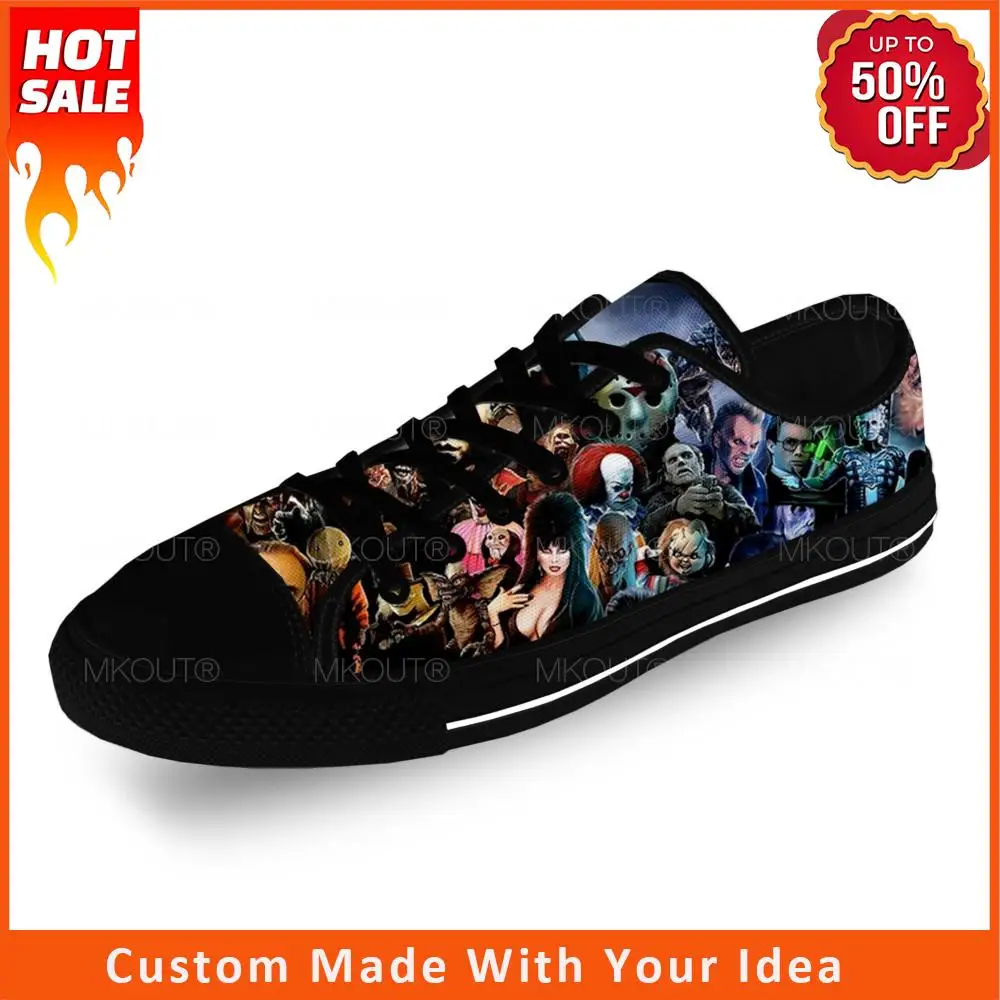 

Horror Movie Villains Characters Casual Cloth Fashion 3D Print Low Top Canvas Shoes Men Women Lightweight Breathable Sneakers