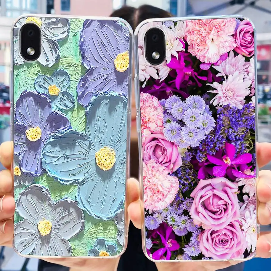 Чехол для Samsung Galaxy A01 Core, Стильный тонкий чехол с цветами, мягкий силиконовый чехол для телефона Samsung A01 Core SM-A015F M01 A 01 Capa