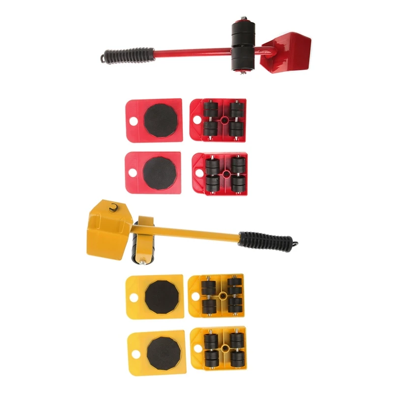 

67JE 5 шт. набор роликов для транспортировки мебели, подъемный инструмент для перемещения, тяжелый переезд дома