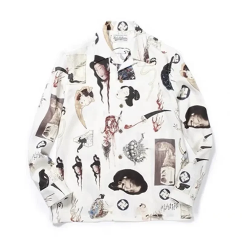 Футболка Гавайская с длинным рукавом для мужчин и женщин Пляжная рубашка в стиле