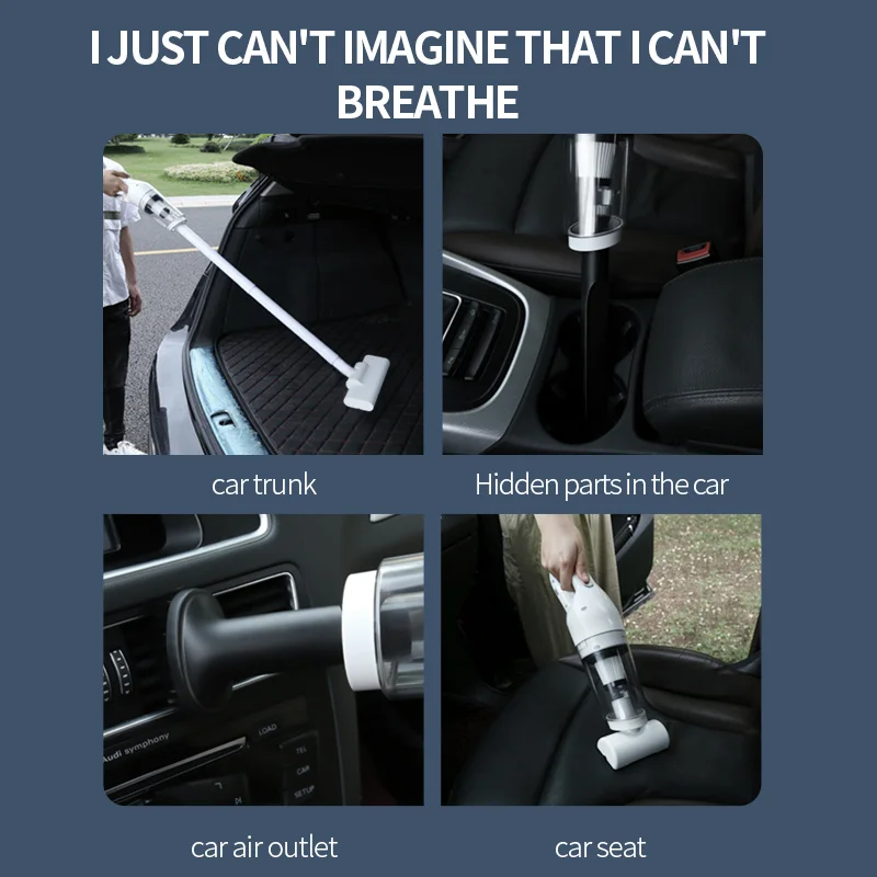 Беспроводной ручной автомобильный пылесос 13000 Па