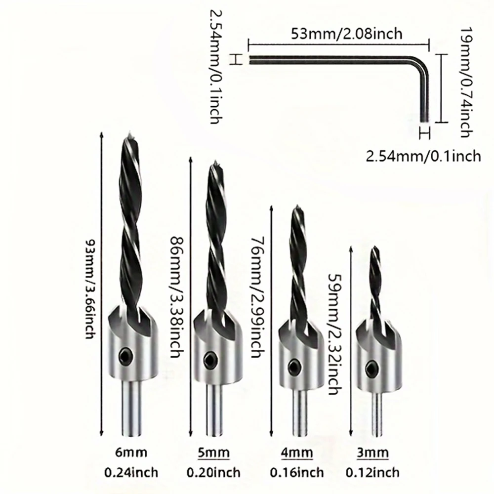 

Набор Сверл Для Деревообработки 5/8 Шт. С Функцией Снятия Заусенцев, 3-10 Мм, Трехточечные, Из Высокоуглеродистой Стали