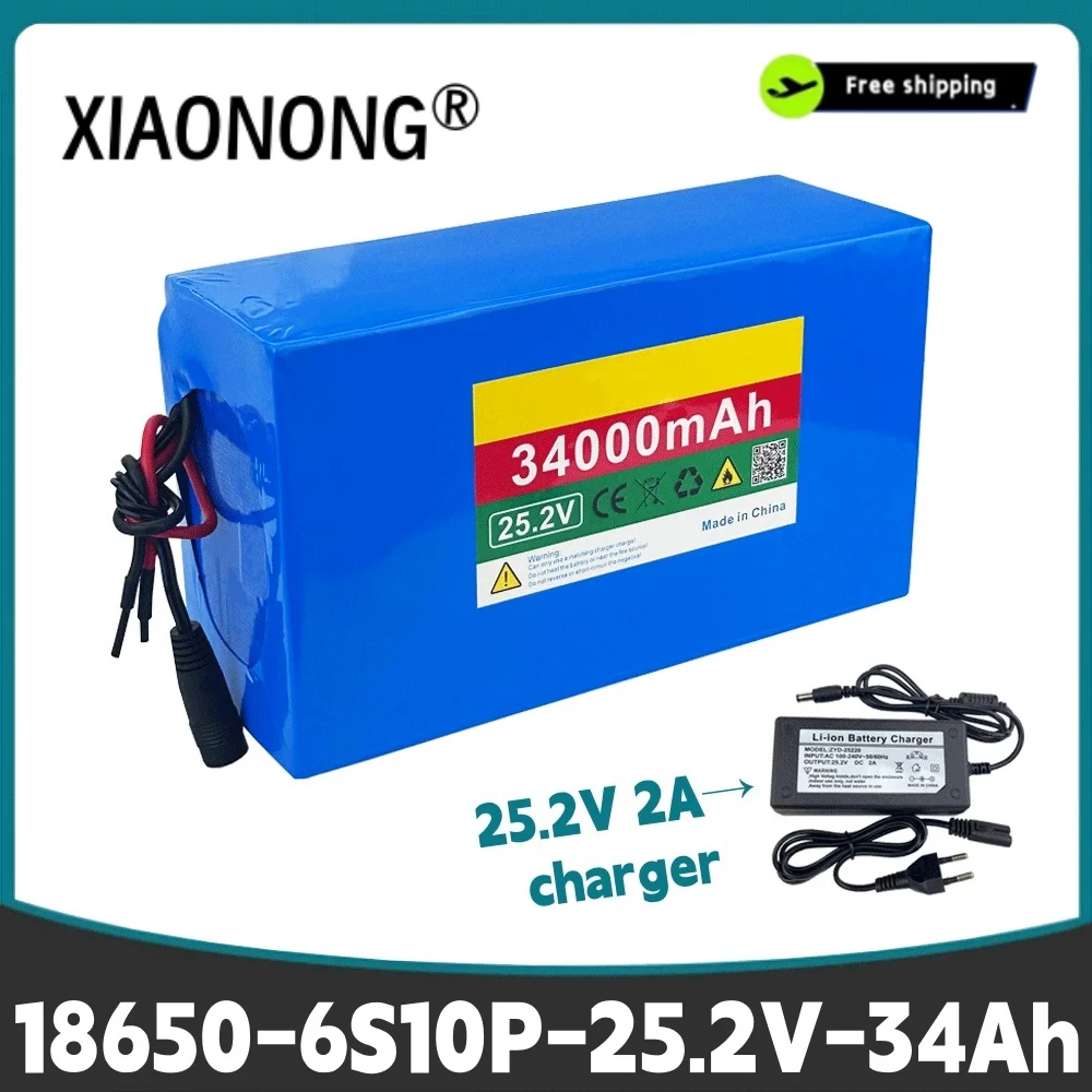 Литий-ионный аккумулятор 6S10P 25 2 В 34000 мАч 18650 подходит для электрического