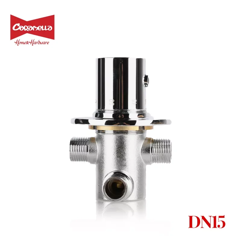 

NEW DN15 Solid Brass Thermostatic Mixing Valve Thermostat Faucet for Shower System Water Temperature Control Chrome Home Improve