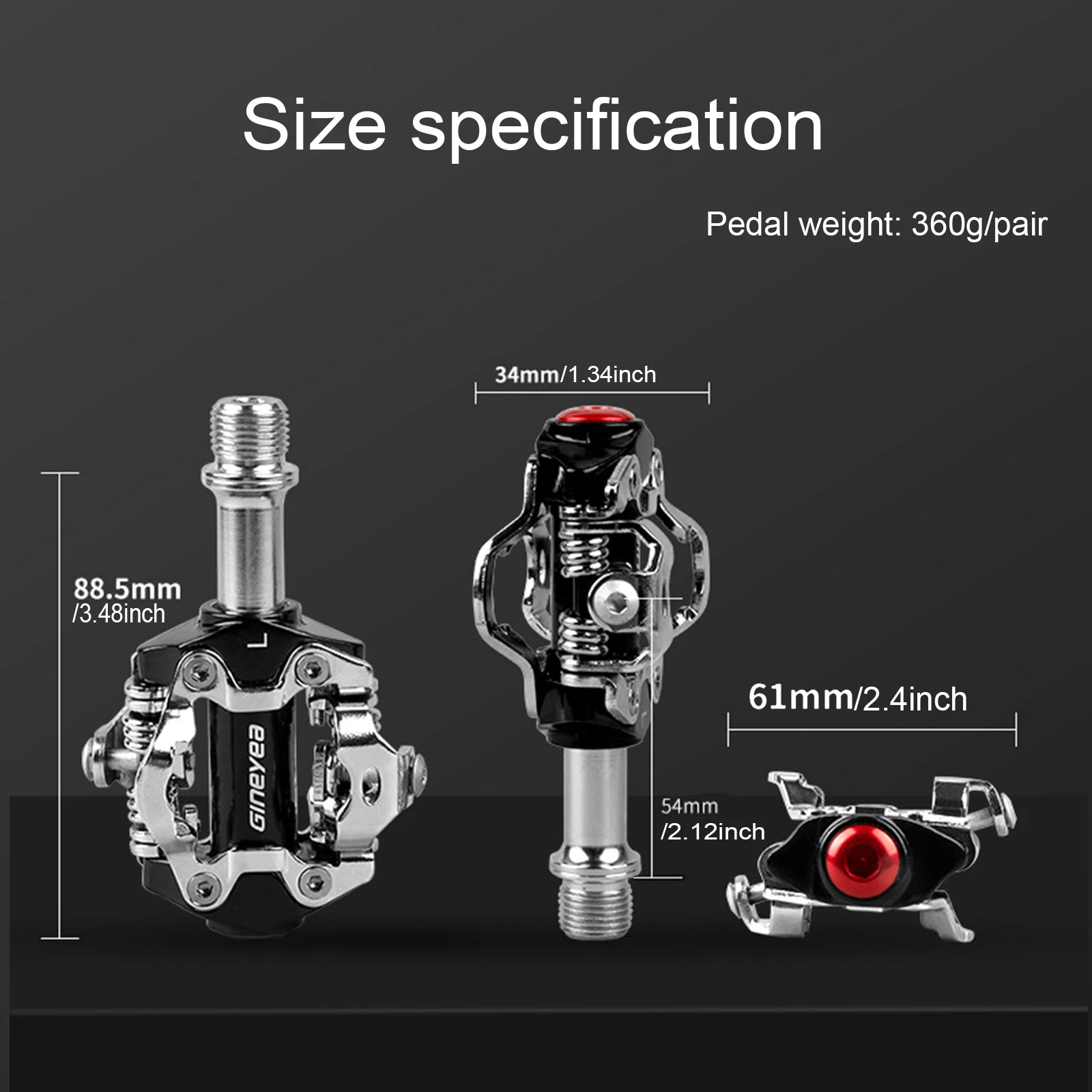 GINEYEA велосипедные клипсовые педали MTB уплотнительные с подшипниками совместимые