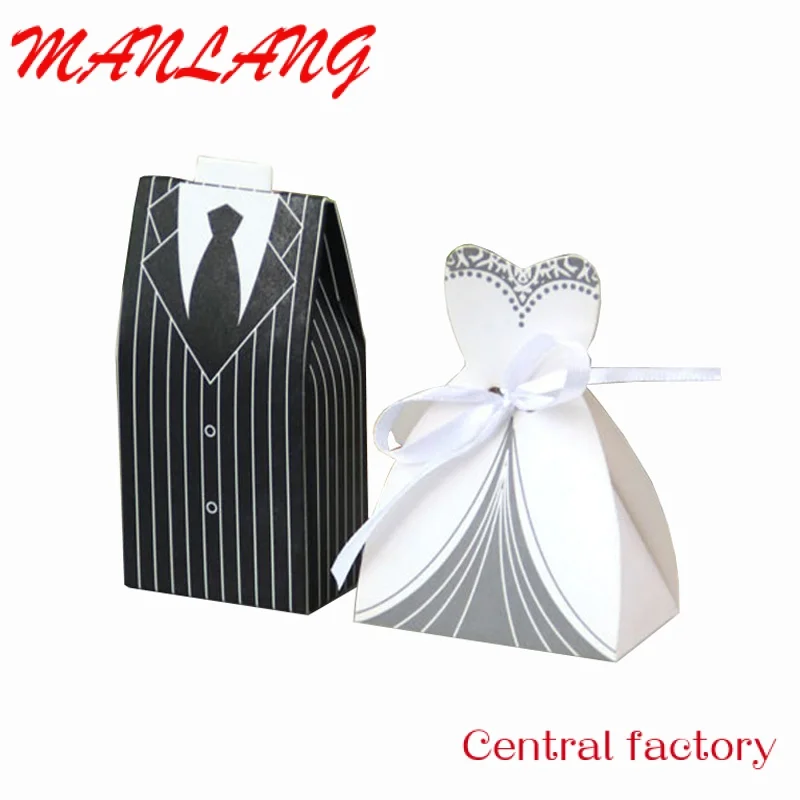 Декор для свадебной вечеринки коробка конфет платьев невесты и жениха коробки