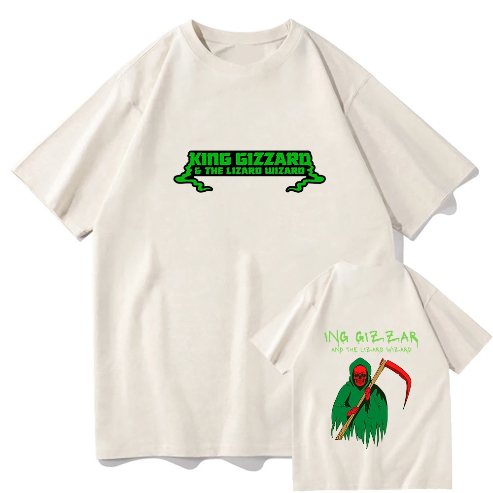 

King Gizzard & The Lizard Wizard T-shirts Personality Fashion Short Sleeve Tshirt 100% Cotton Men/women New Summer Product Tees
