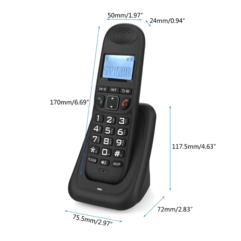Беспроводной телефон CS1W с дисплеем и памятью для стационарного телефона