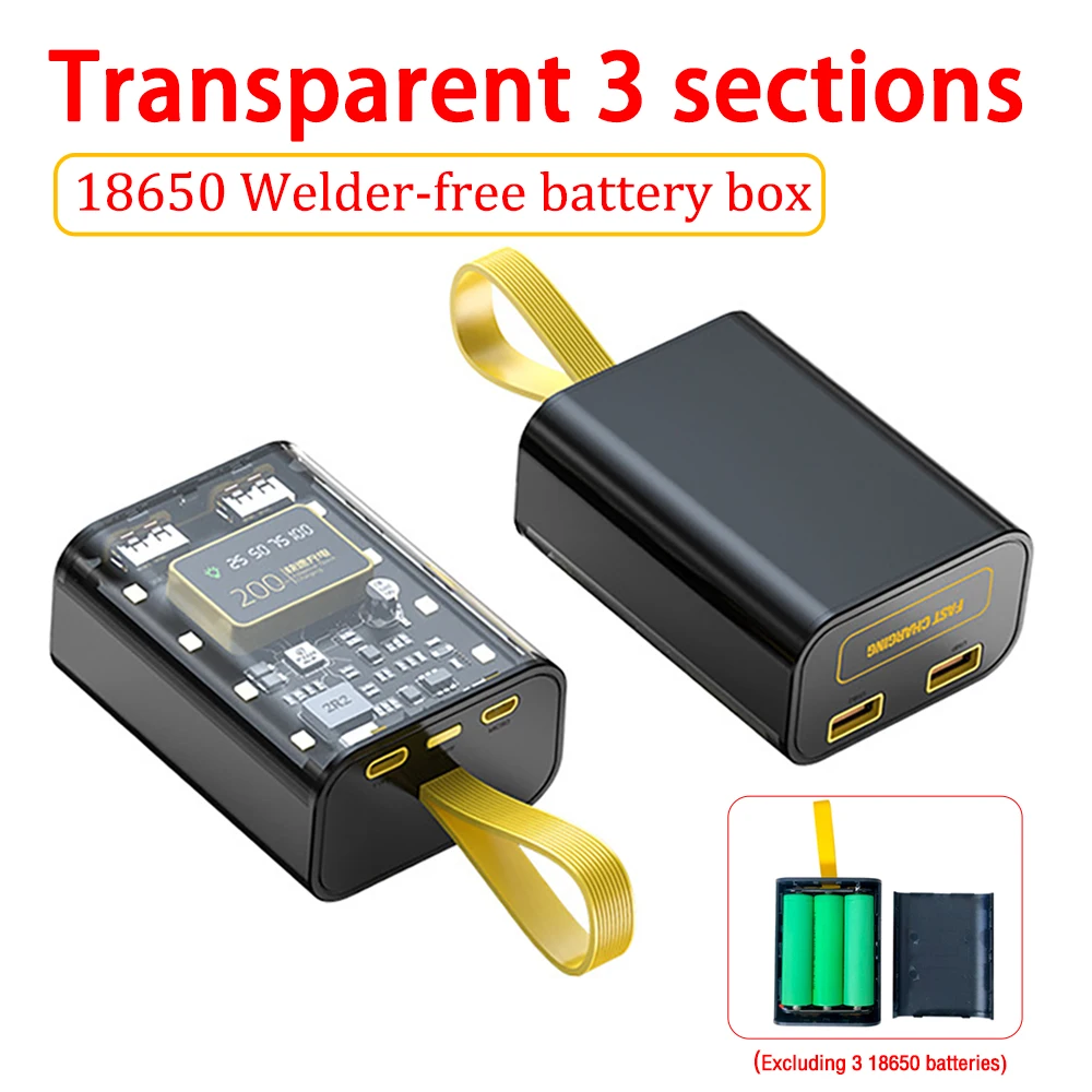 18650 чехол для зарядного устройства крутой DIY Power Bank Box 10 Вт быстрой зарядки с