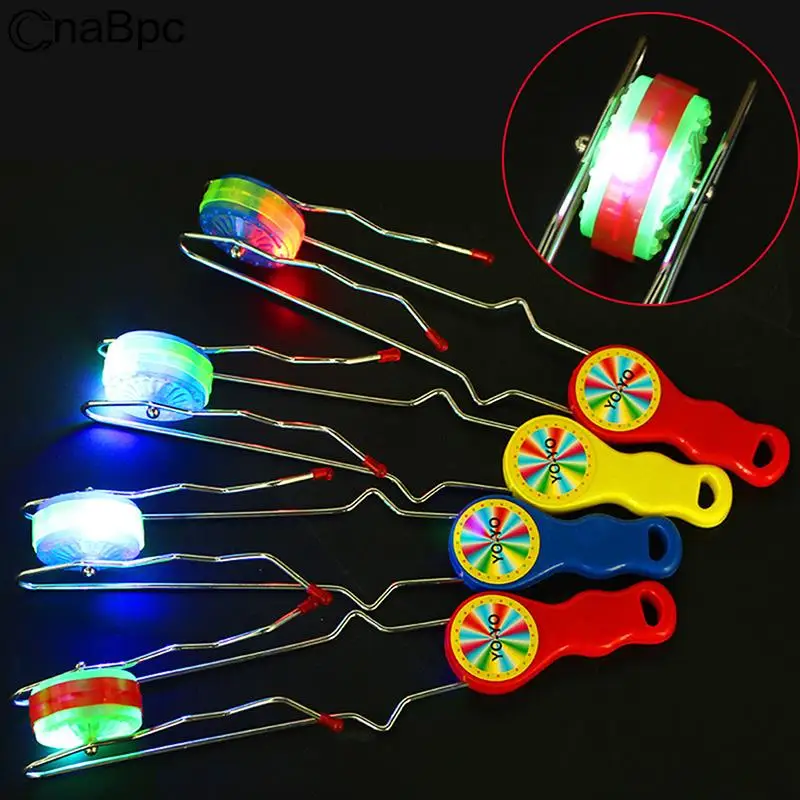

1PCS Funny Colorful LED Flashing Magic Rail Rolling Flywheel YO-YO Ball Toy For Kids Gifts Children Classic Toys Color Random