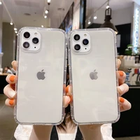 shockproof bumper transparent phone case for iphone 11 12 13 pro max xr xs max x 6s 7 8 plus se 2 soft silicone clear tpu cover