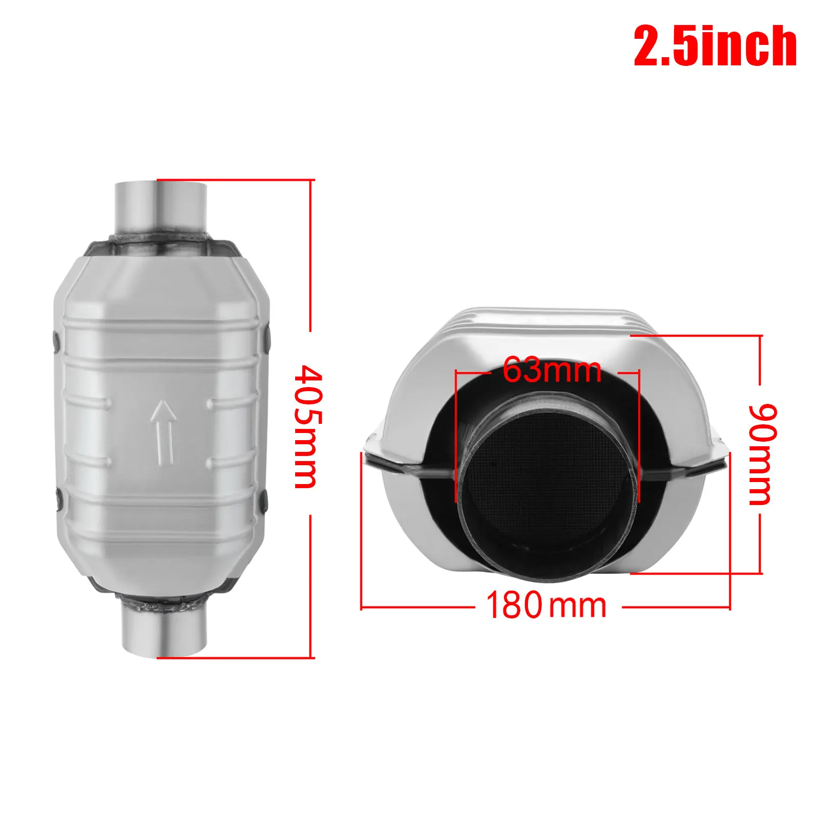 Универсальный автомобильный преобразователь каталитический высокопоточный