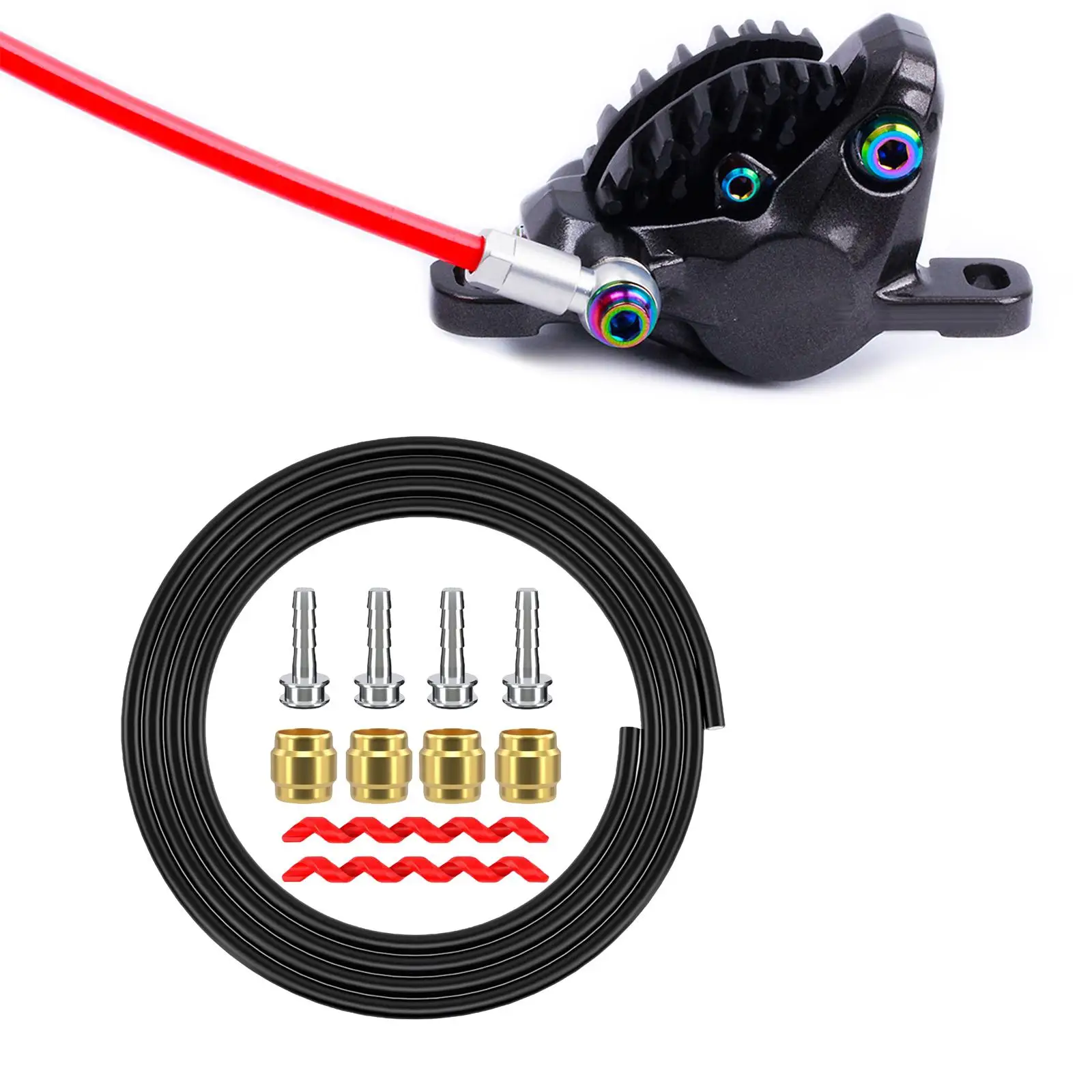 

Mountain Bicycle Brake Hose and Brass Connection Insert Kit Olive Insert Cycling Repair Tools Outdoor Sports Repair Tool