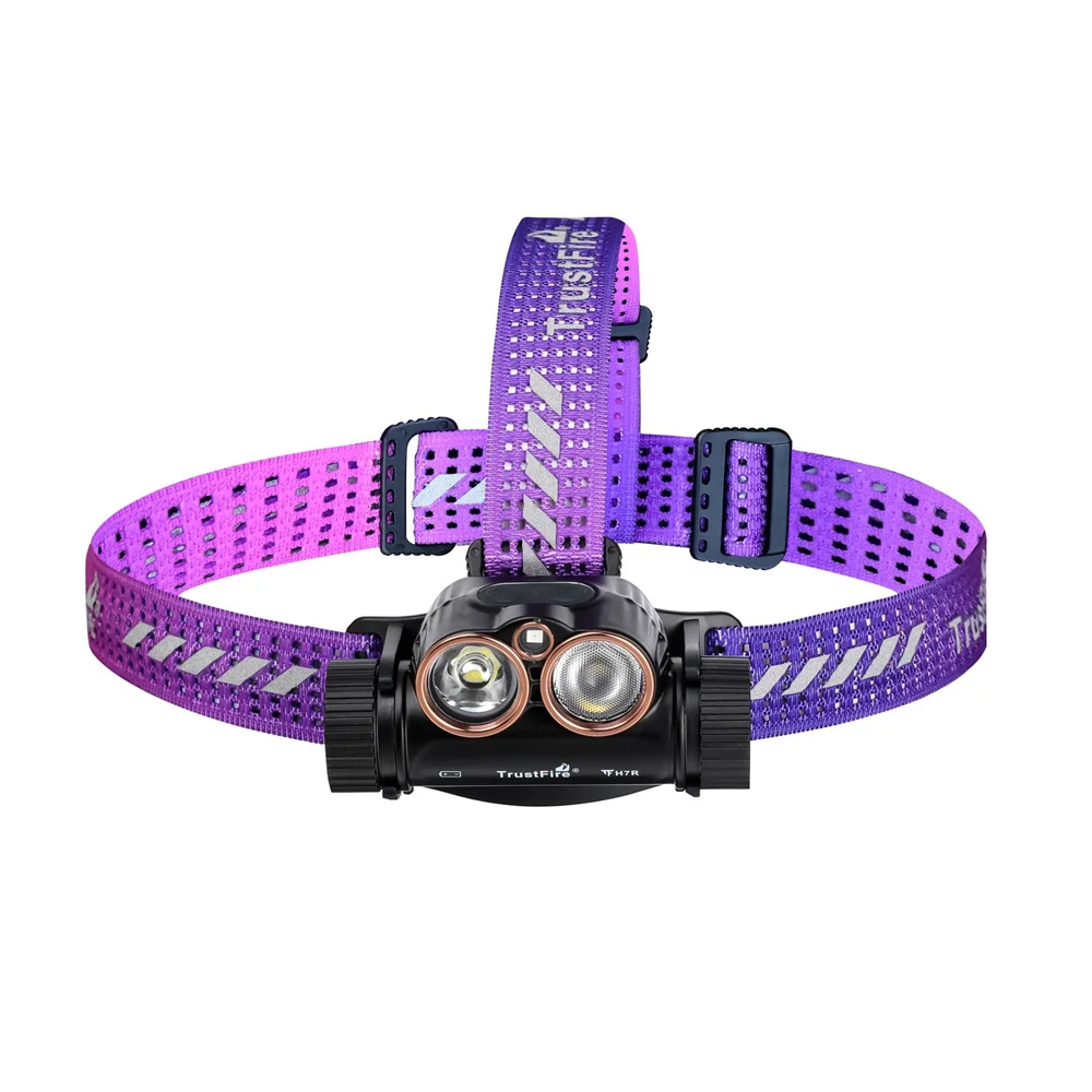 

Trustfire H7R USB перезаряжаемый налобный фонарь фиолетовый 2000 люмен