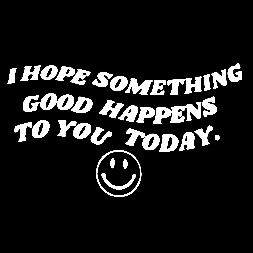 

Виниловые наклейки с улыбающимся лицом и текстом на автомобильное окно, зеркало, водостойкие наклейки на лобовое стекло Colorfast для Mini Cooper BMW