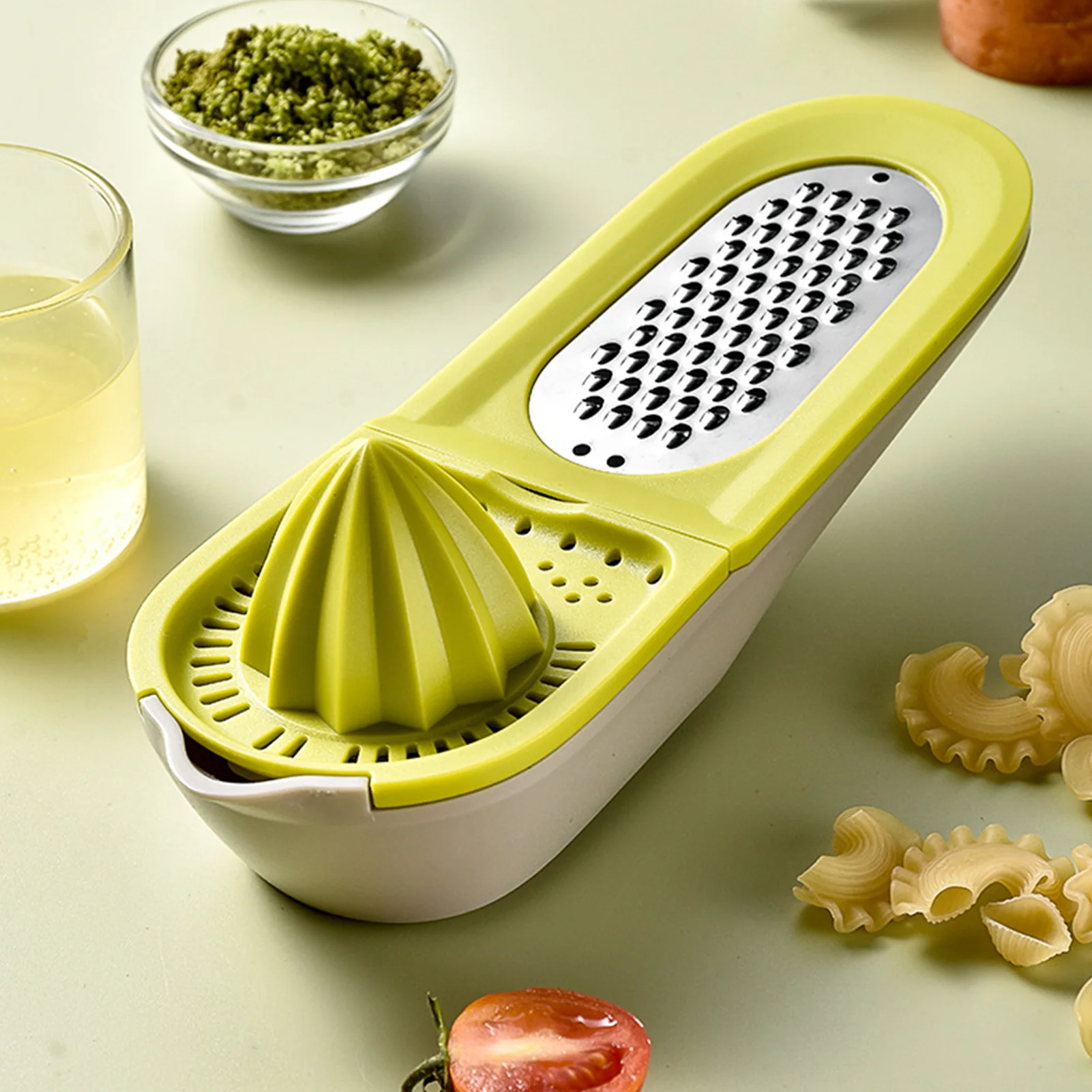 

Citrus Orange Juicer Manual Lemon Squeezer With Grater Multifunction Manual Juicer With Container Ginger Garlic Cheese Grater