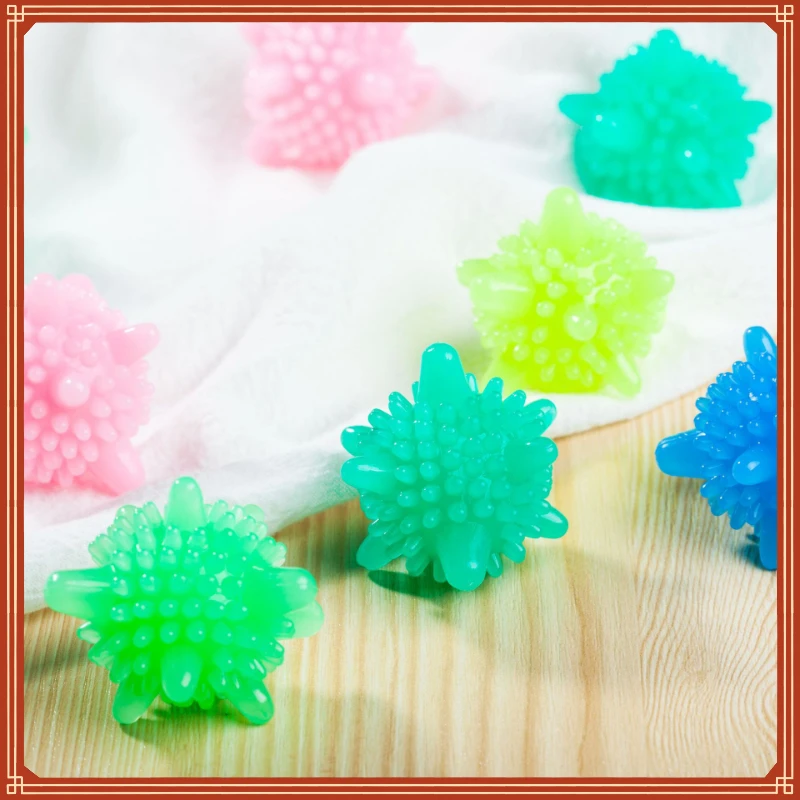 

2022New Pcs/Set Magic Laundry Ball Reusable Household Washing Machine Clothes Softener Remove Dirt Clean Starfish Shape PVC Soli