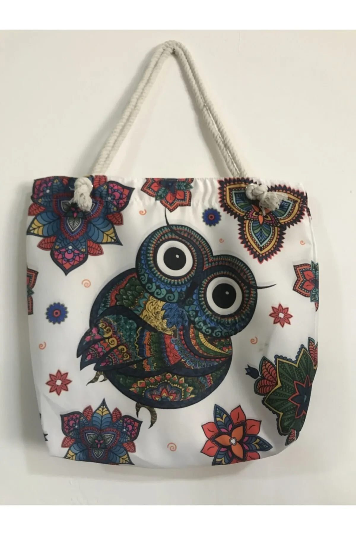 

Женская пляжная сумка-тоут на молнии, с принтом совы