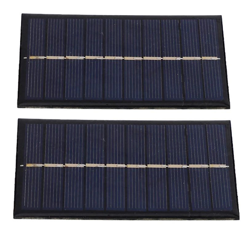 

2X 150Ma 0.75W 5V Solar Cell Module Polycrystalline Diy Solar Panel Charger For 3.7V Battery Education Toy 100X60mm