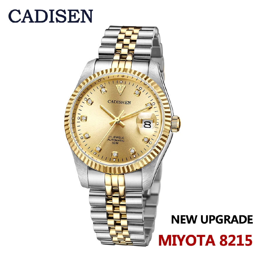 

CADISEN New Men Automatic Mechanical Watch MIYOTA 8215 Watches 5ATM Waterproof Wristwatch Men relogio masculino