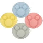 Тарелка детская с силиконовой чашей, без БФА