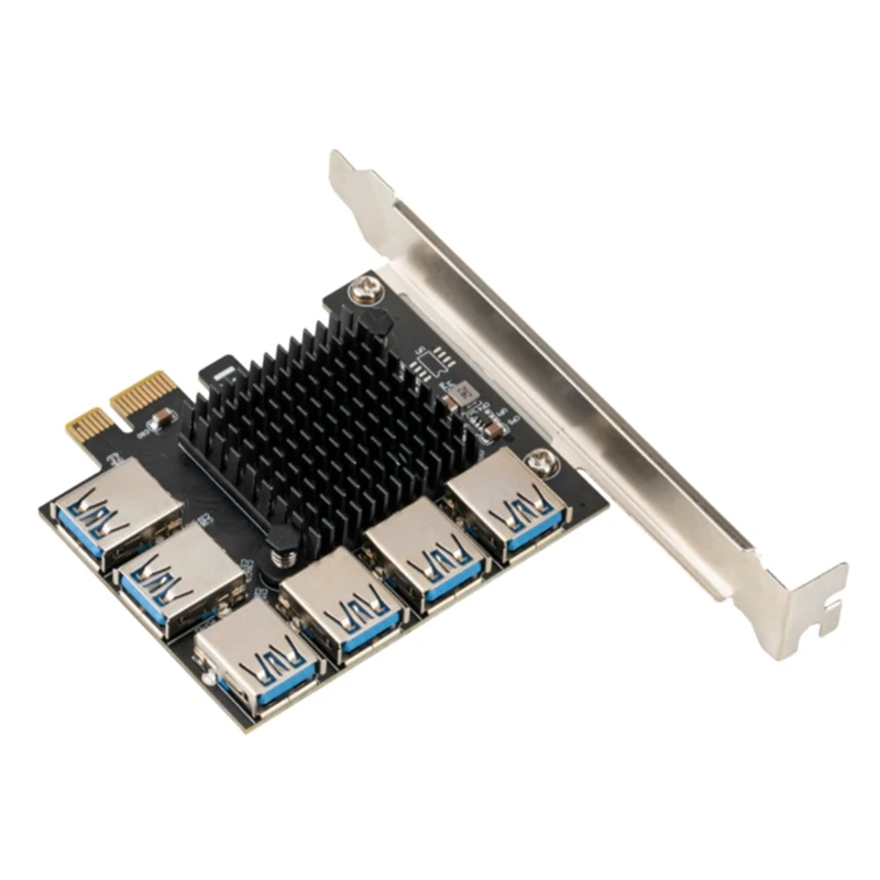 

PCI-E Adapter Card 1 to 6PCI-E to PCI-E Slot One-Drag-Six USB3.0 1 to 6(USB)4+2