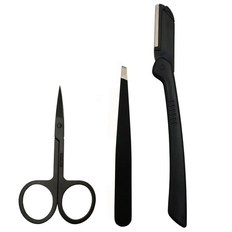 

Eyebrow Trimming Set Eyebrow Tweezer Eyelash Cutter Eyebrow Clipper Stainless Steel Eyebrow Makeup Scissors