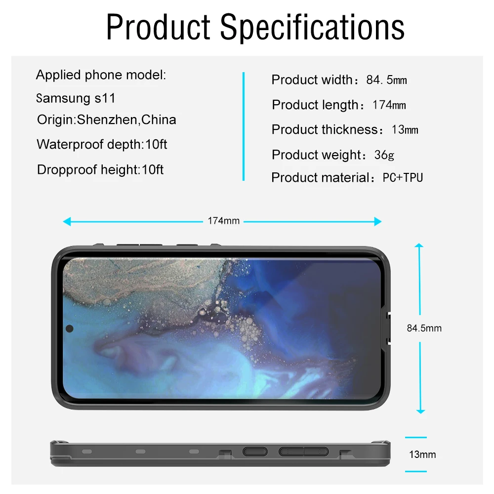 Shellbox Snorkeling Phone Case For Samsung Galaxy S21 S20 S10 Note 10 Plus Case S22 S21 S20 Ultra IP68 Water proof Diving Covers