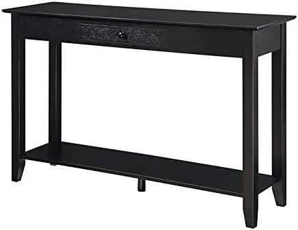 

Heritage 1 Drawer Console Table with Shelf, Espresso Small coffee table Table top Small end table Tea table Mesas End table for