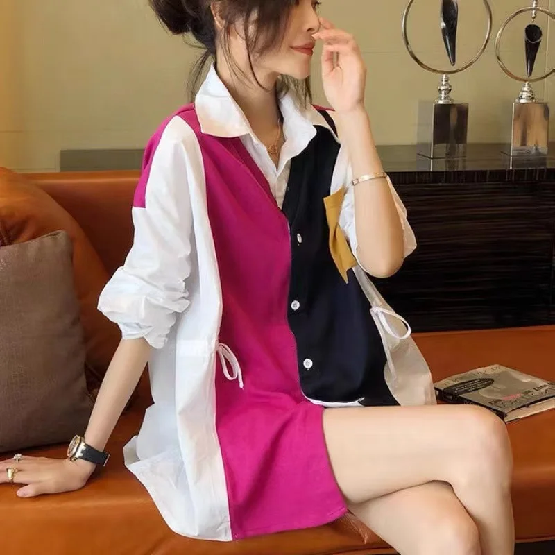 Женский свитер с воротником-хомутом в британском стиле |